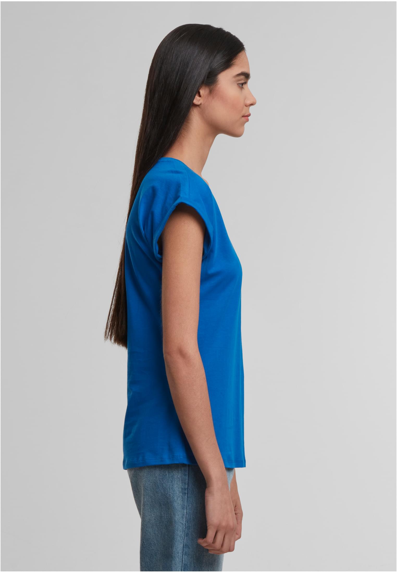 Ladies Regular Extended Shoulder Tee cobaltblue | cobaltblue