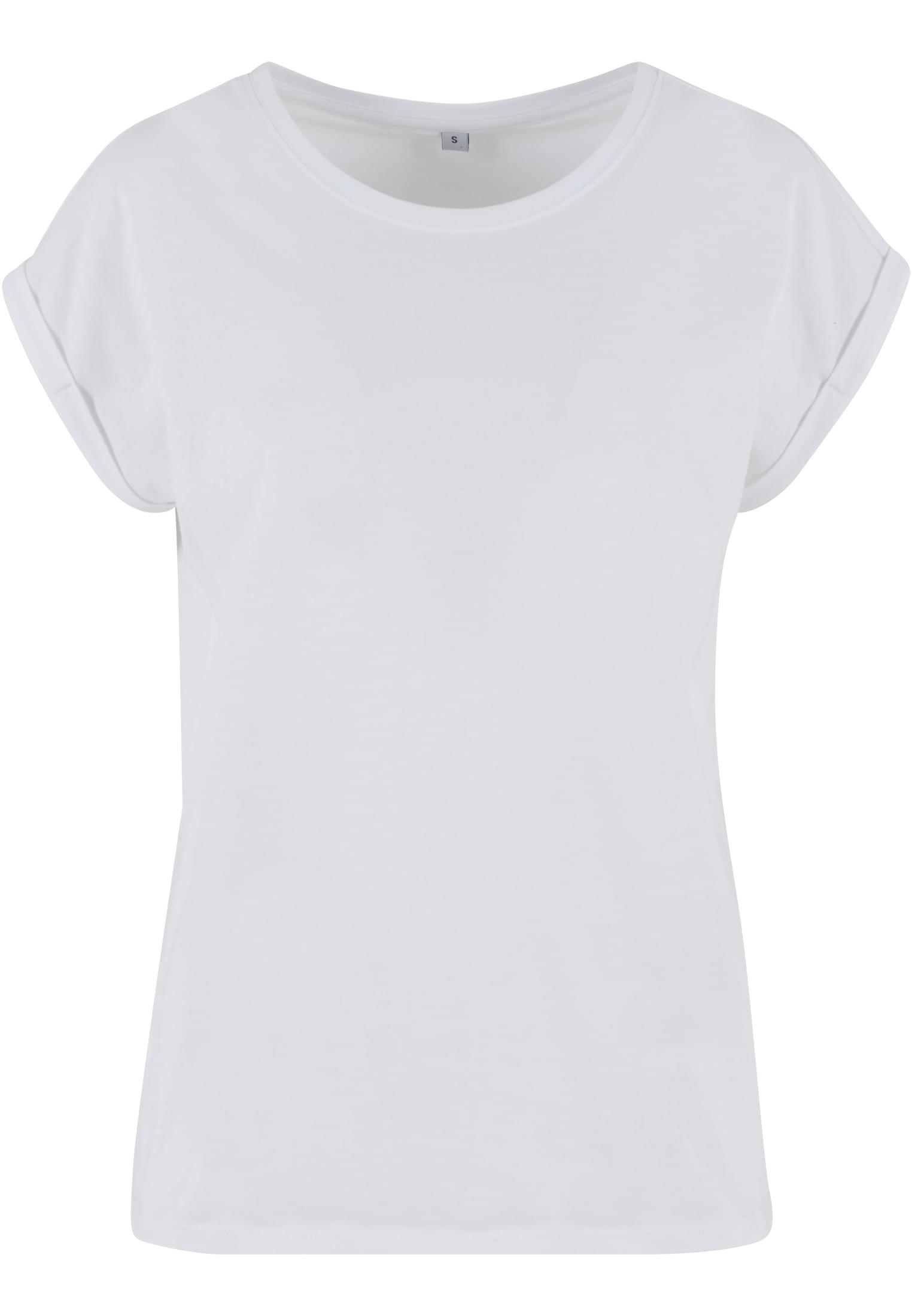 Ladies Regular Extended Shoulder Tee white | white