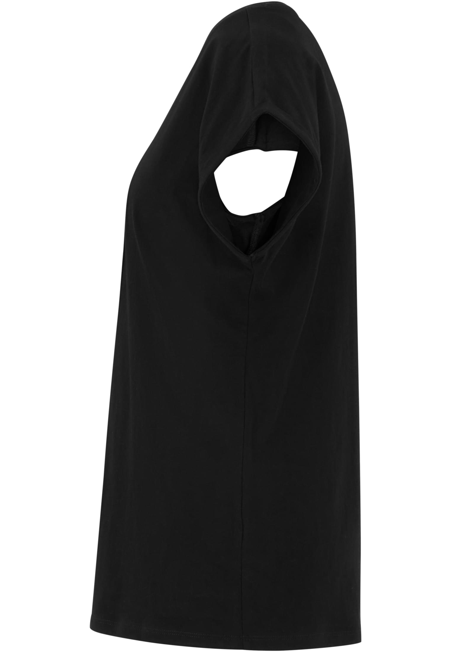 Ladies Regular Extended Shoulder Tee black | black