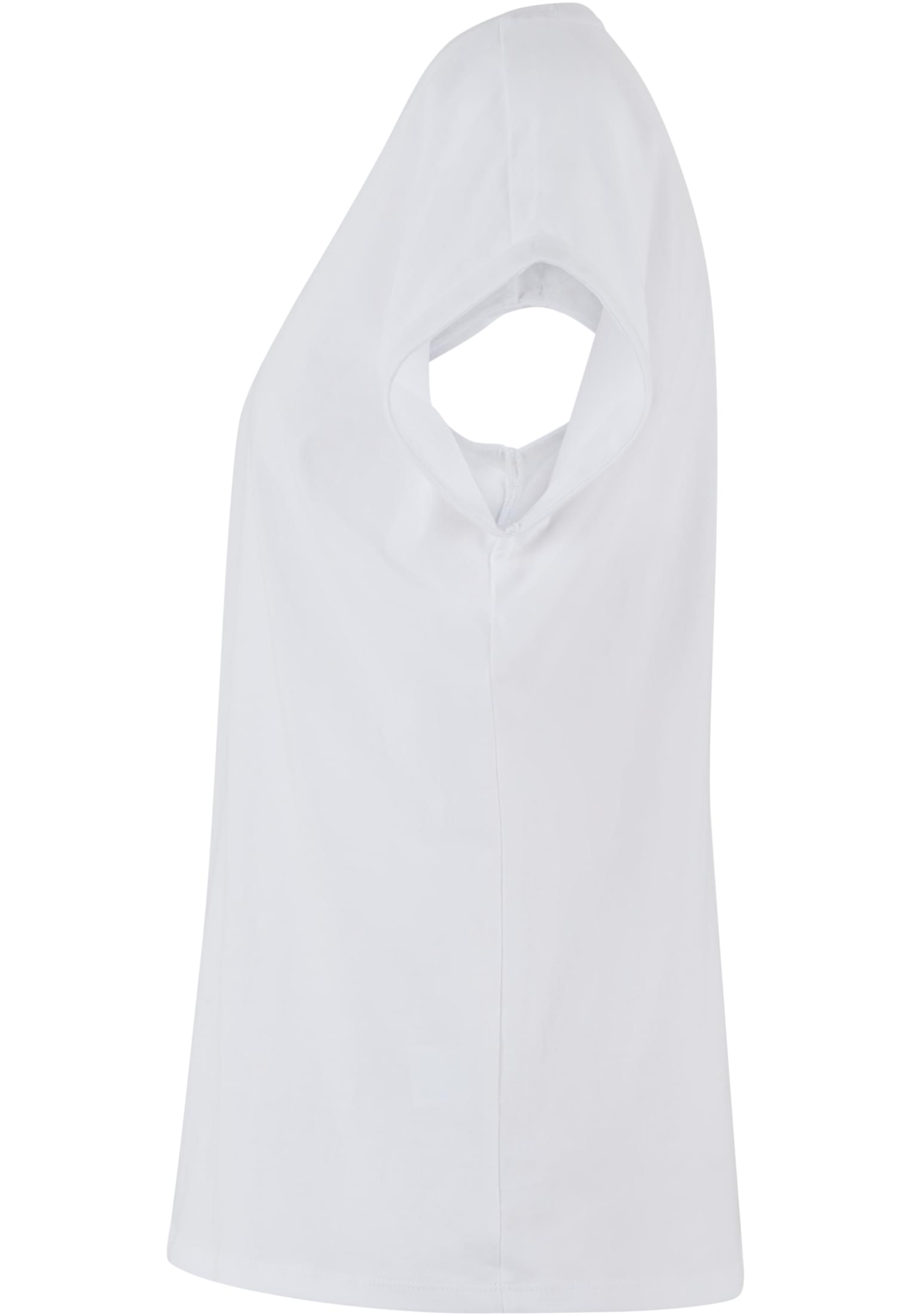 Ladies Regular Extended Shoulder Tee white | white