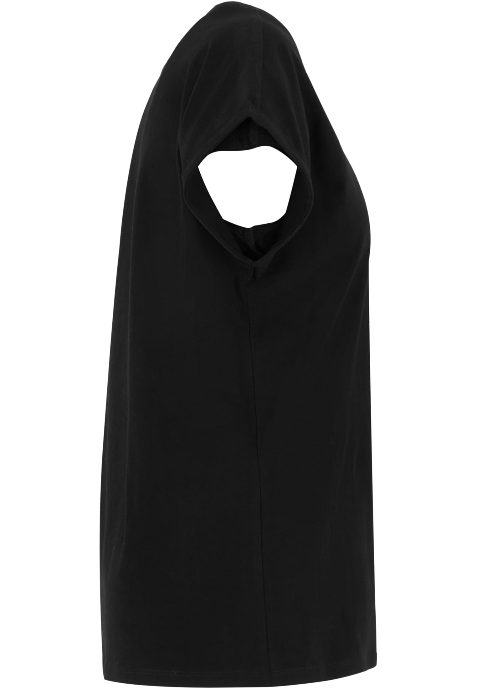 Ladies Regular Extended Shoulder Tee black | black