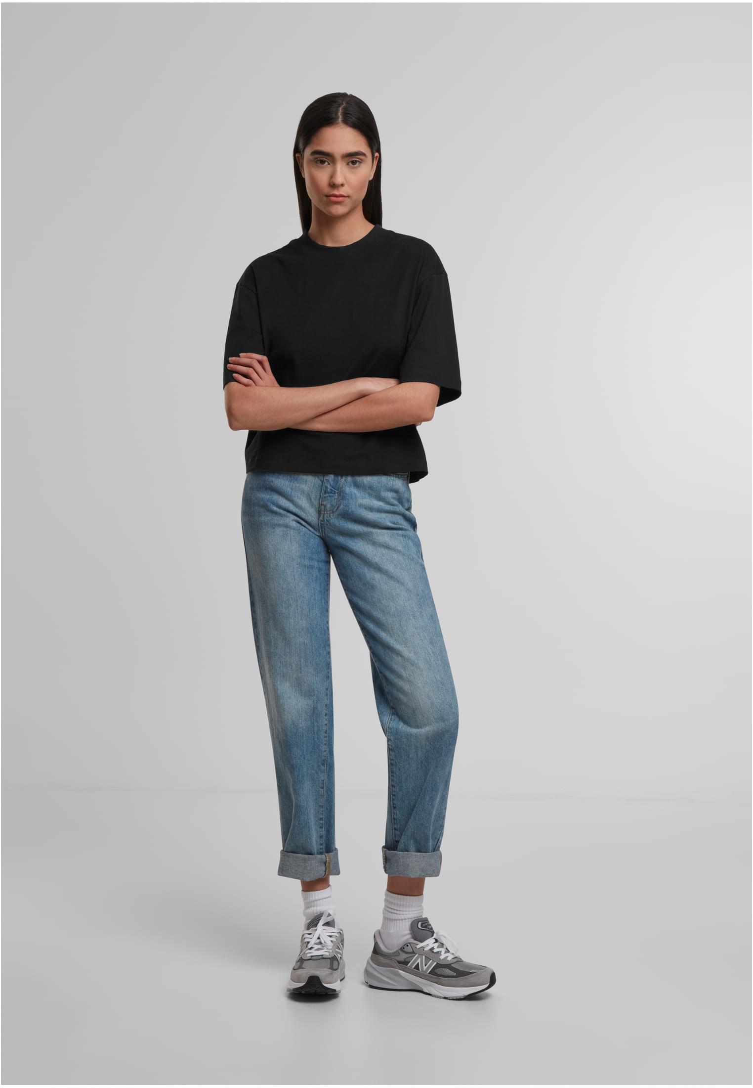 Ladies Oversized Tee black | black