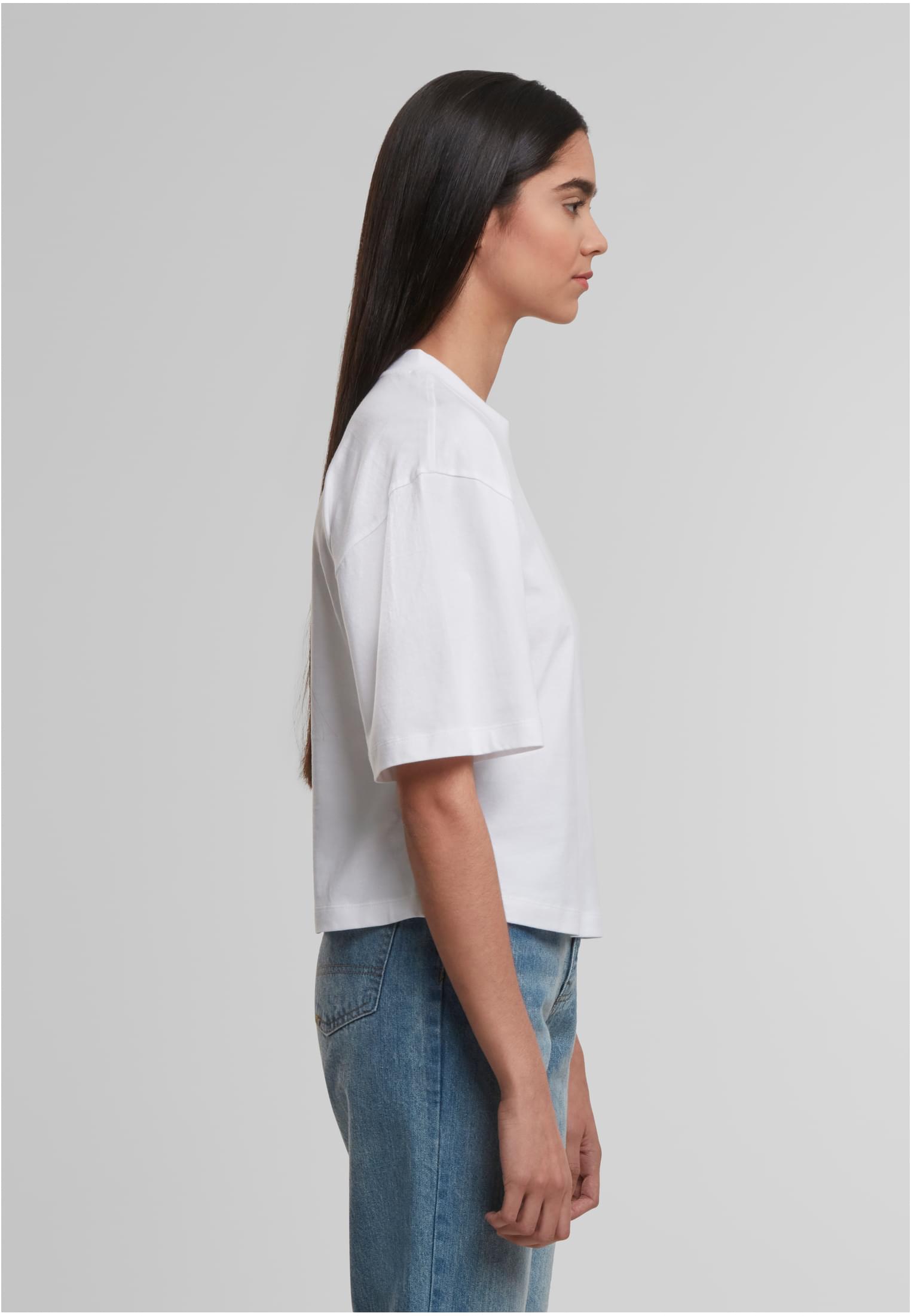Ladies Oversized Tee white | white