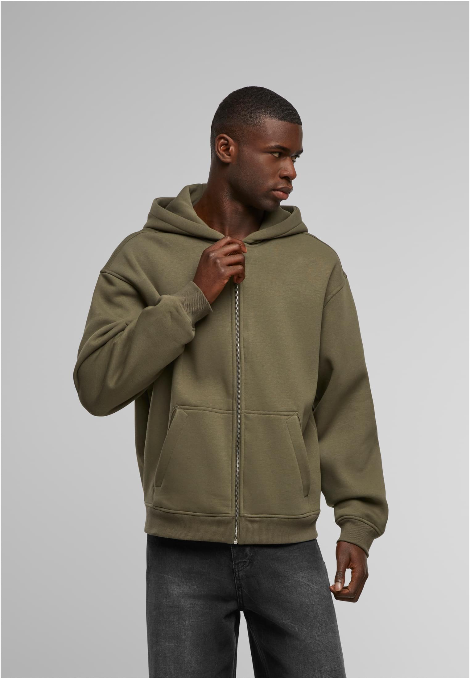 Oversized Zip Hoody olive | olive