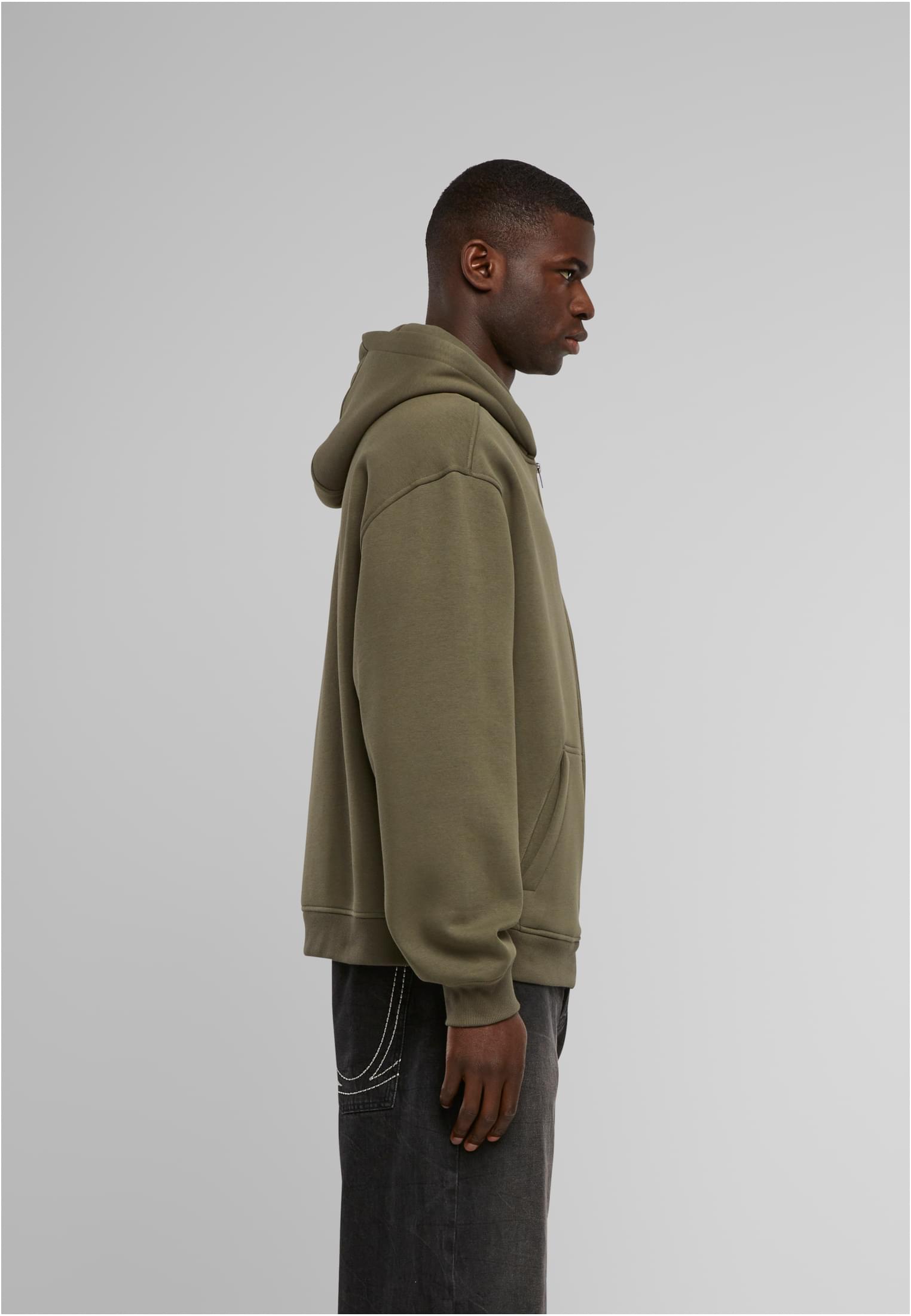 Oversized Zip Hoody olive | olive