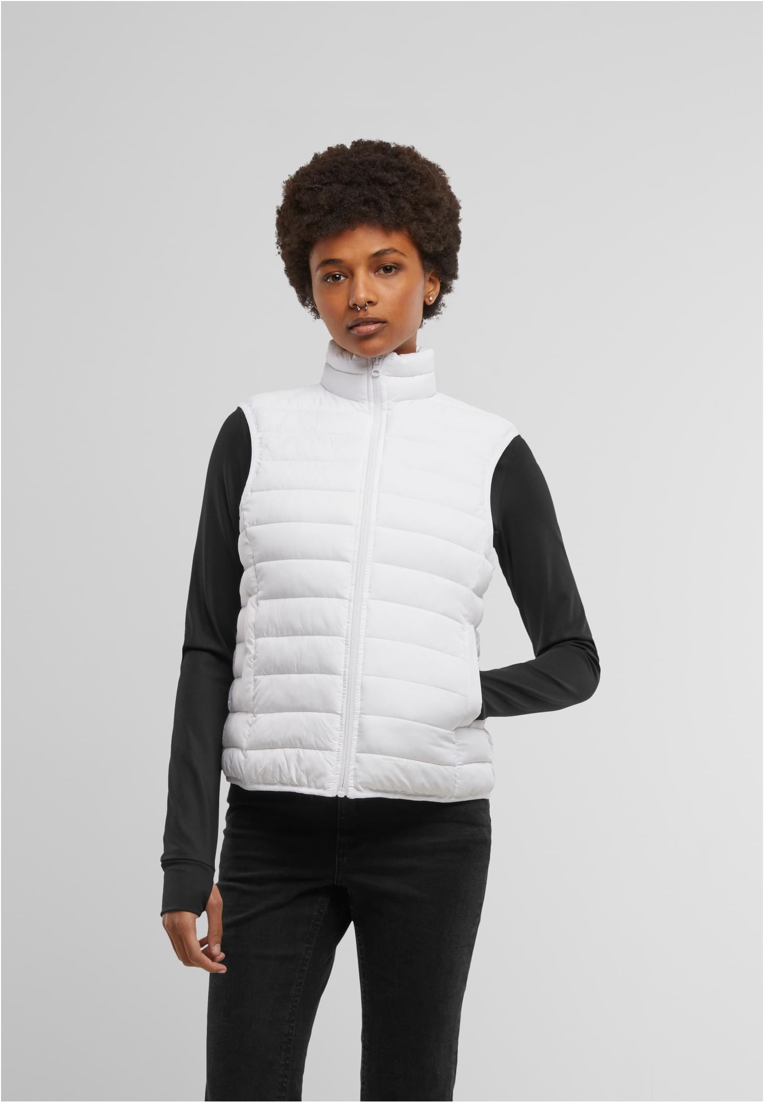 Ladies Light Puffer Vest white | white