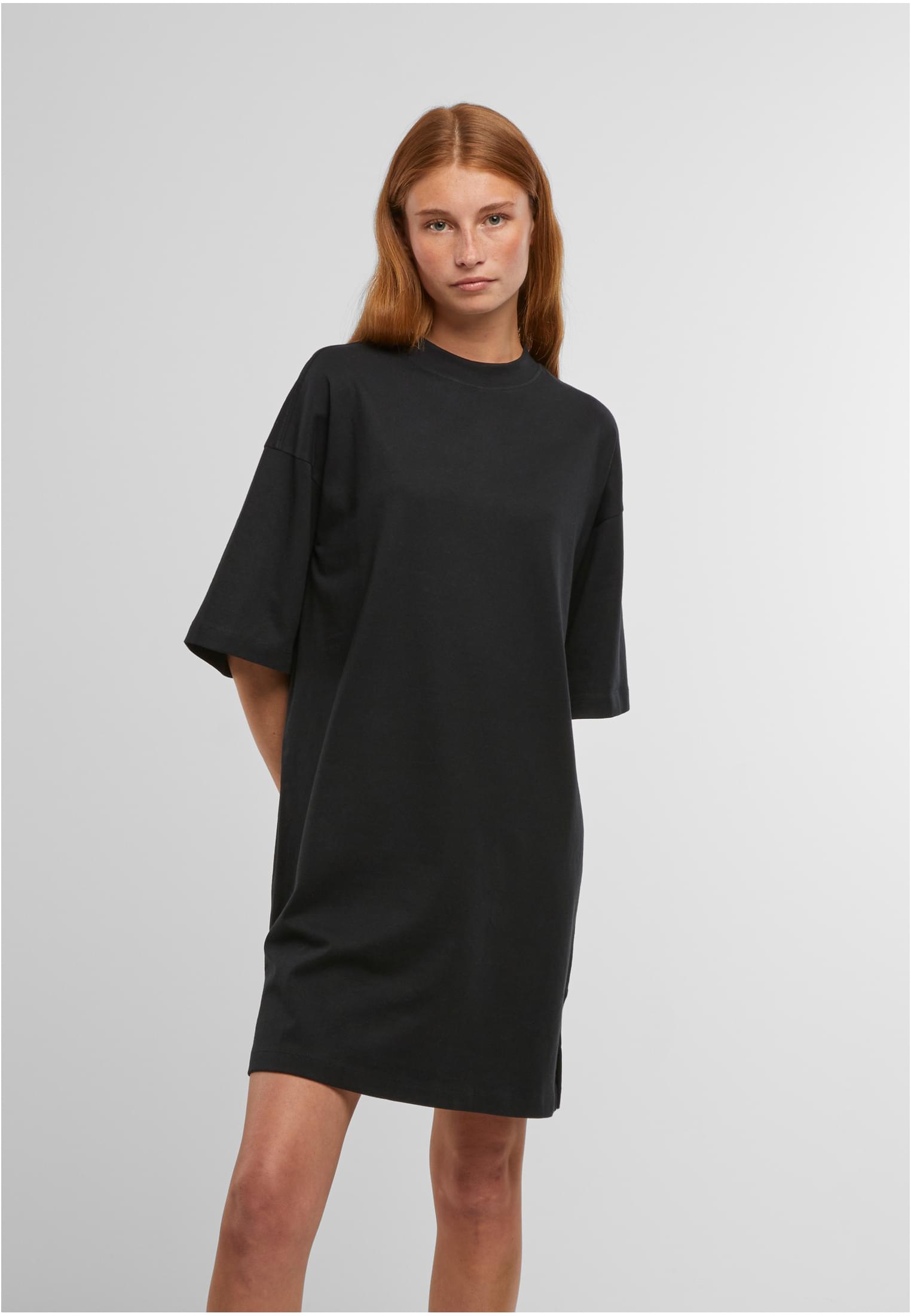 Ladies Heavy Oversized Tee Dress black | black