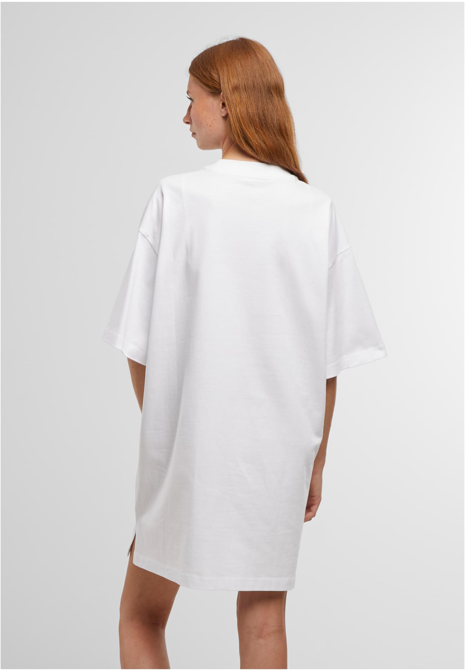 Ladies Heavy Oversized Tee Dress white | white