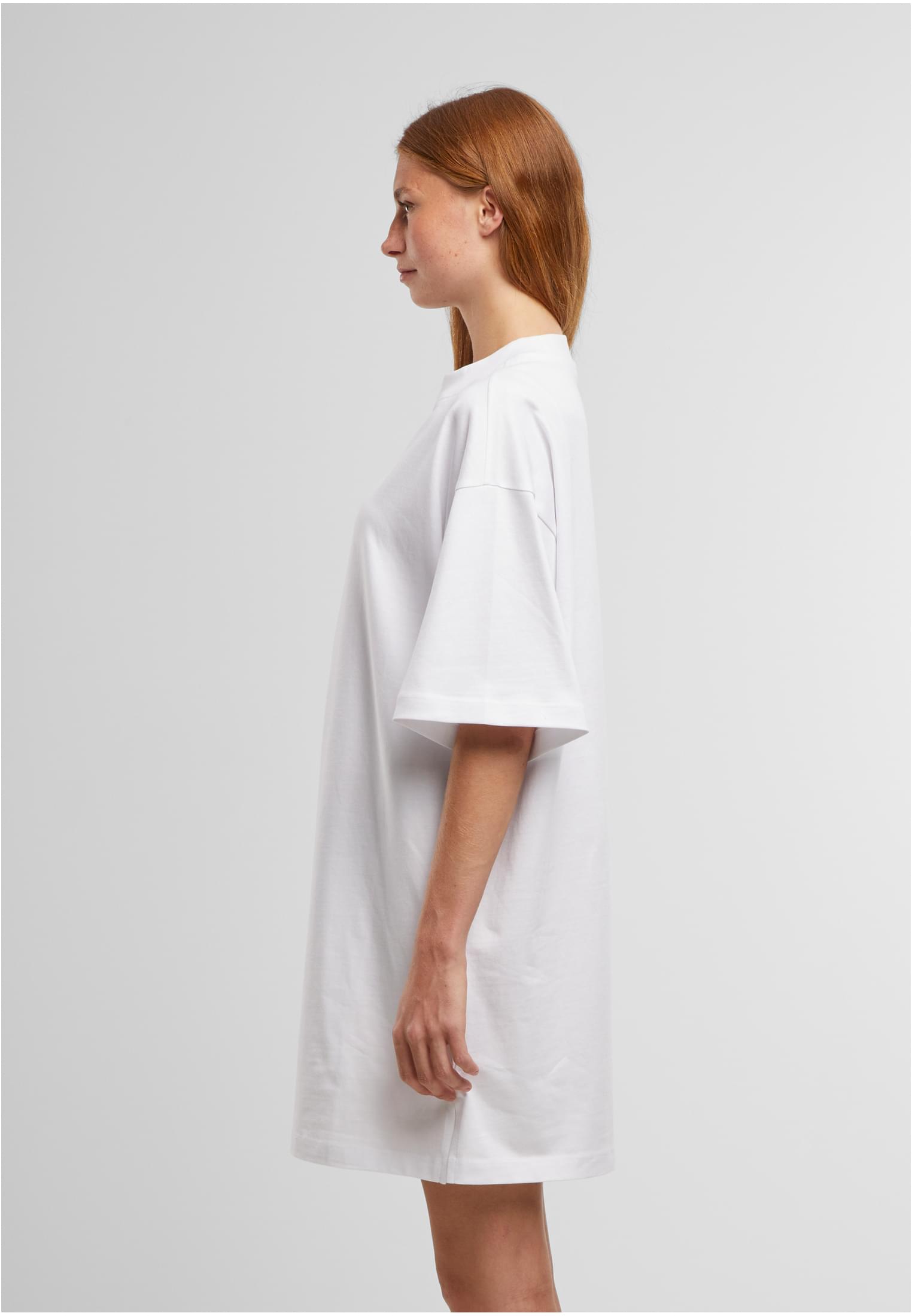 Ladies Heavy Oversized Tee Dress white | white