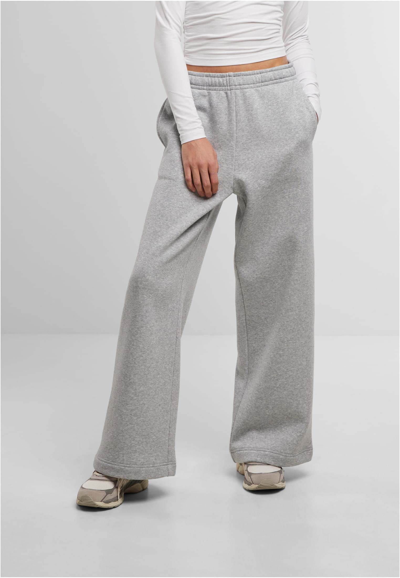 Ladies Wideleg Sweatpants heathergrey | heathergrey